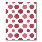 Crimson Pink Polka Dot Composition Rug