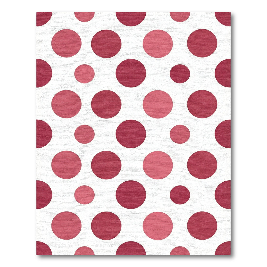 Crimson Pink Polka Dot Composition Rug