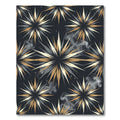 Modern Gold and Gray Starburst Rug