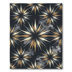 Modern Gold and Gray Starburst Rug