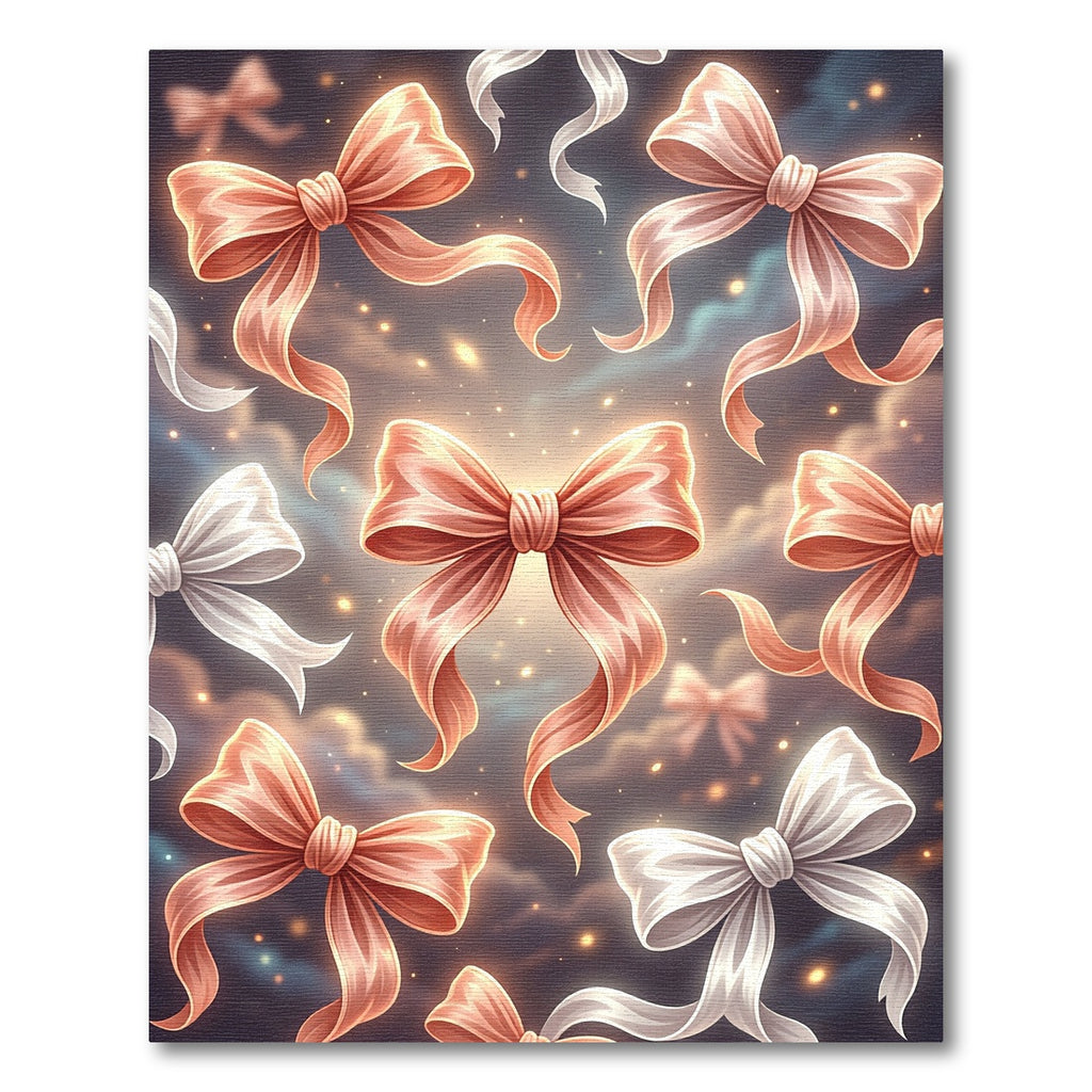 Ethereal Rose Gold Ribbon Sky Rug