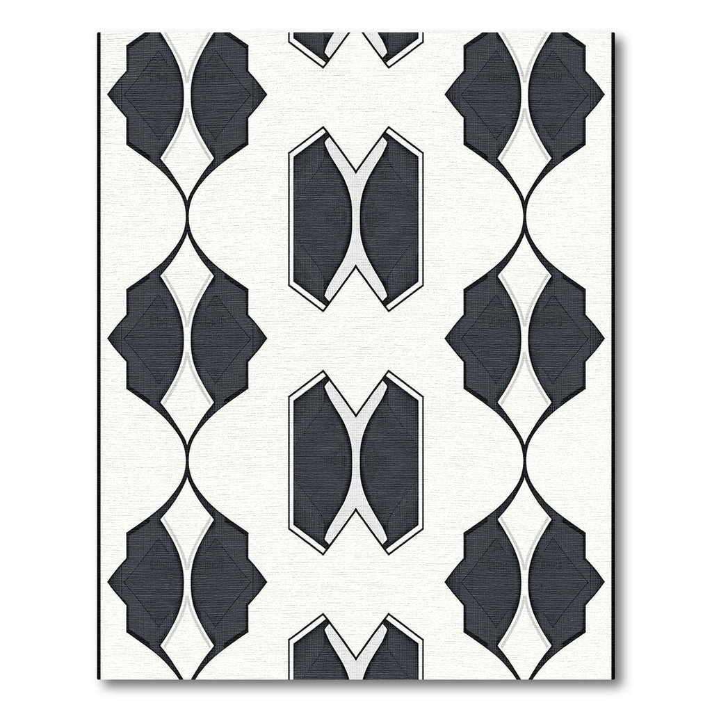 Modern Dark Gray Geometric Oval Rug