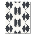 Modern Dark Gray Geometric Oval Rug