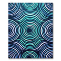 Aqua Teal Swirling Circles Rug