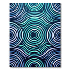 Aqua Teal Swirling Circles Rug