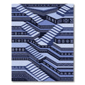 Blue Step Geometric Tribal Rug