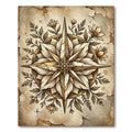 Antique Gold Floral Compass Star Rug