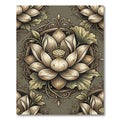 Classic Sepia Lotus Flourish Rug