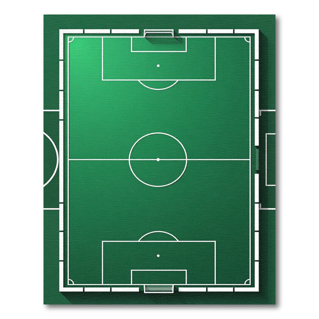 Minimalist Emerald Green Soccer Field Rug