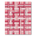 Blush Pink Woven Geometric Plaid Rug