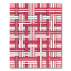 Blush Pink Woven Geometric Plaid Rug