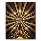 Radiant Gold Sunburst Rays Rug