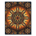 Radiant Golden Celestial Sunburst Art Rug