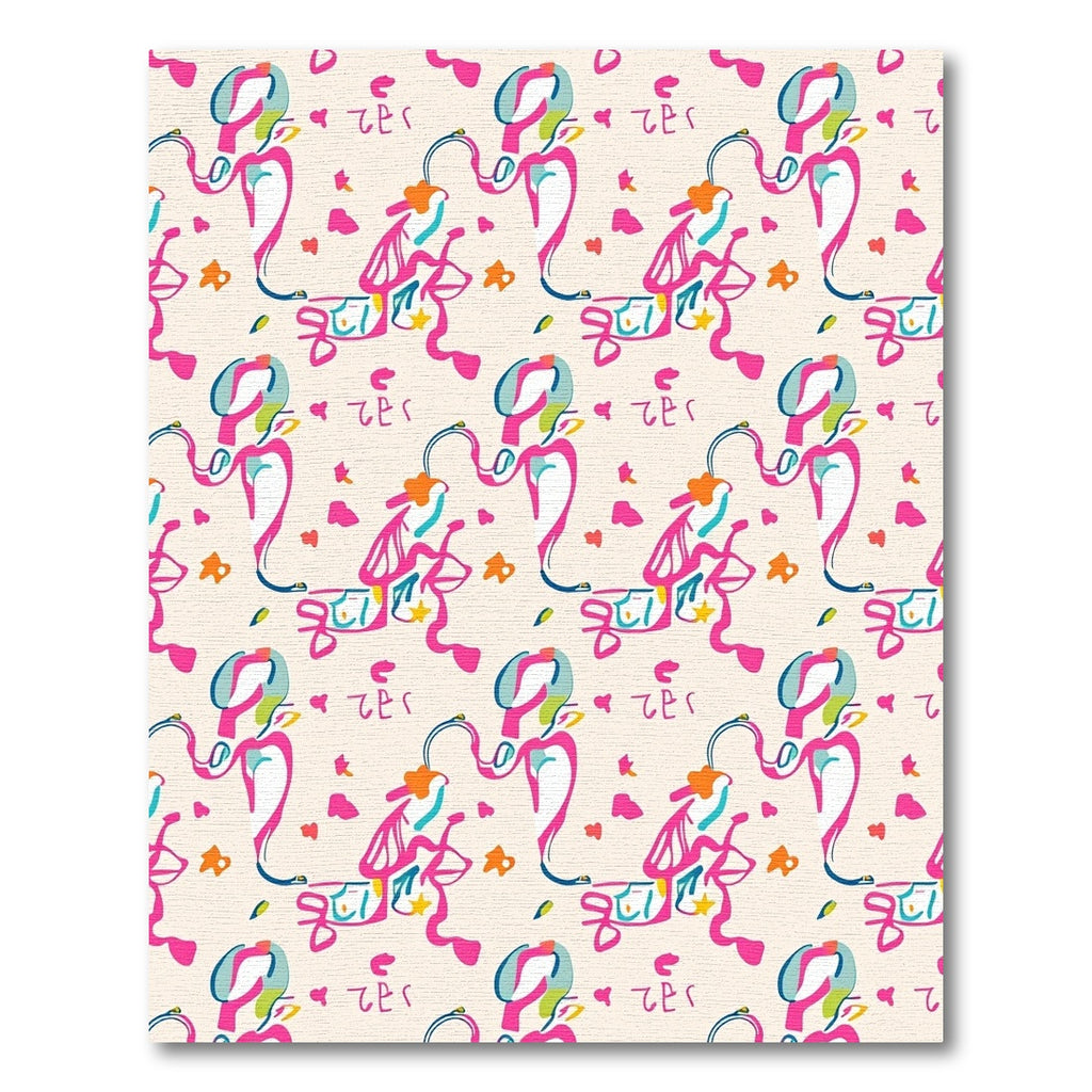 Vibrant Whimsical Figures Abstract Forms Rug