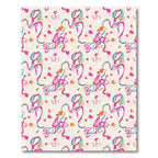 Vibrant Whimsical Figures Abstract Forms Rug