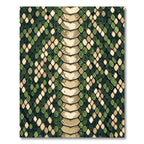 Green Beige Reptile Scale Texture Rug
