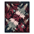 Crimson Splash Abstract Stage Rug