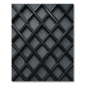 Sophisticated Charcoal Geometric Lattice Rug