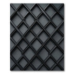 Sophisticated Charcoal Geometric Lattice Rug