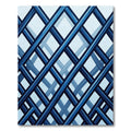 Deep Blue Intersecting Lattice Rug