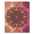 Sunset Mandala Orange Pink Floral Medallion Rug