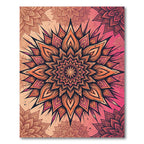 Sunset Mandala Orange Pink Floral Medallion Rug