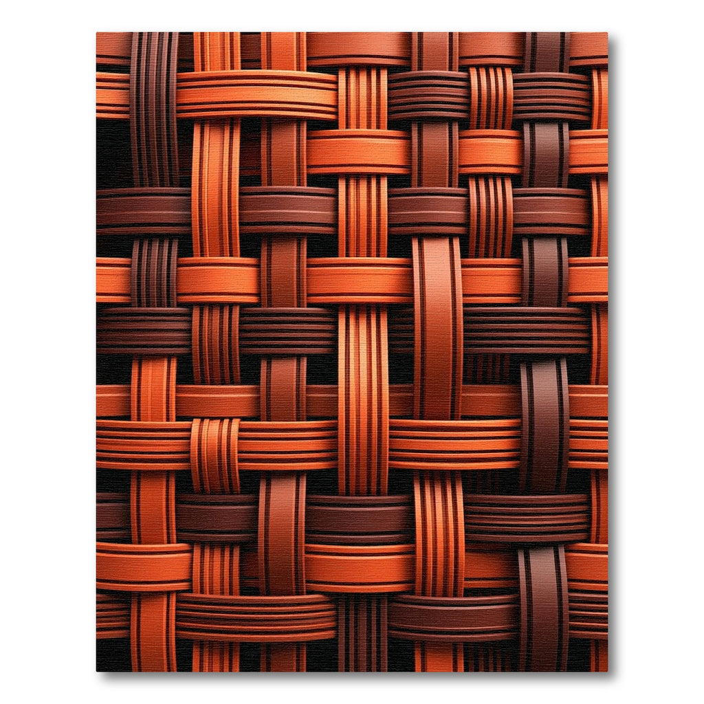 Woven Terracotta Stripe Texture Rug