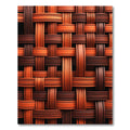 Woven Terracotta Stripe Texture Rug