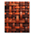 Woven Terracotta Stripe Texture Rug
