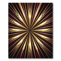 Luxurious Golden Starburst Maroon Radiance Rug