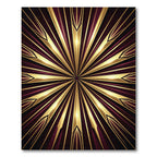 Luxurious Golden Starburst Maroon Radiance Rug
