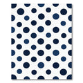 Classic Navy Blue Polka Dot Rug