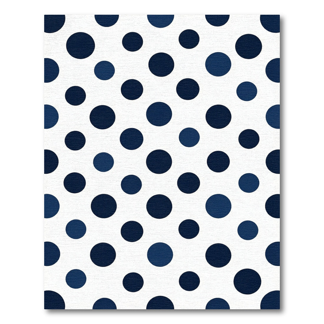 Classic Navy Blue Polka Dot Rug