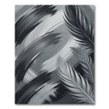 Drawn Feather Abstract Gray Rug