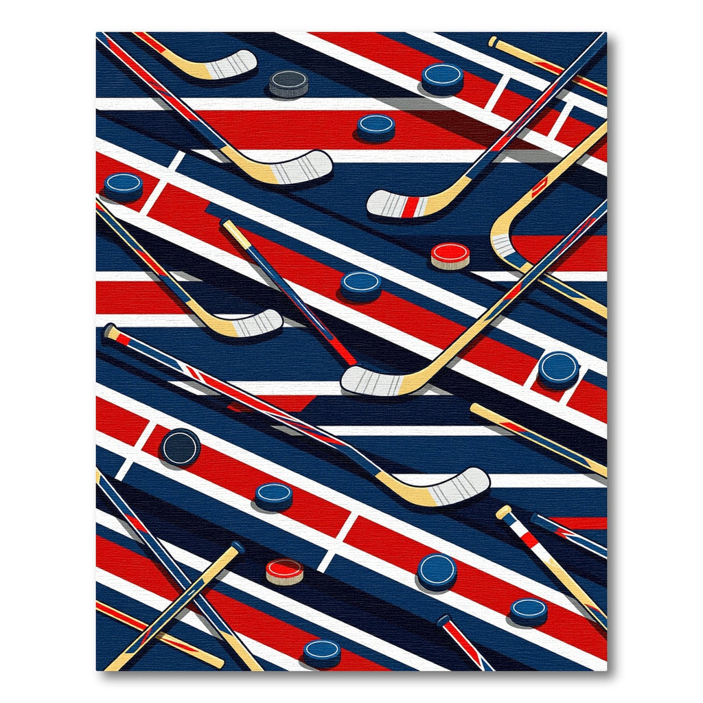 Dynamic Hockey Stick Geometric Graphic Rug
