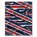 Dynamic Hockey Stick Geometric Graphic Rug