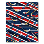 Dynamic Hockey Stick Geometric Graphic Rug