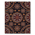 Bold Geometric Sunburst Earth Tone Tapestry Rug
