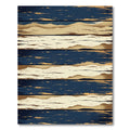 Navy and Gold Abstract Sand Texture Rug