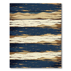 Navy and Gold Abstract Sand Texture Rug