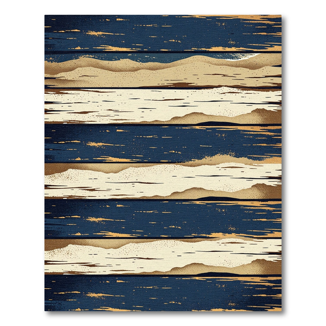 Navy and Gold Abstract Sand Texture Rug