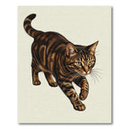 Realistic Brown Tabby Cat Portrait Rug