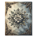 Vintage Floral Victorian Scroll Medallion Rug
