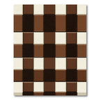 Chocolate Brown Stitched Checkerboard Rug