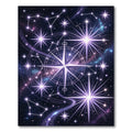 Cosmic Lavender Star Compass Rug