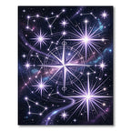 Cosmic Lavender Star Compass Rug
