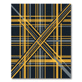 Dark Yellow Gray Plaid Overlay Rug