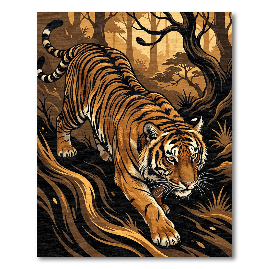 Bold Tiger Forest Walk Rug