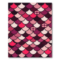 Pink Scalloped Fishtail Fish Scale Rug