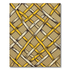 Golden Yellow Intersecting Lattice Rug